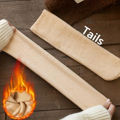 5 Pairs Self-Heating Snow Socks | Women’S Unisex Thickened Fleece, Cold-Proof Mid-Calf Floor Socks